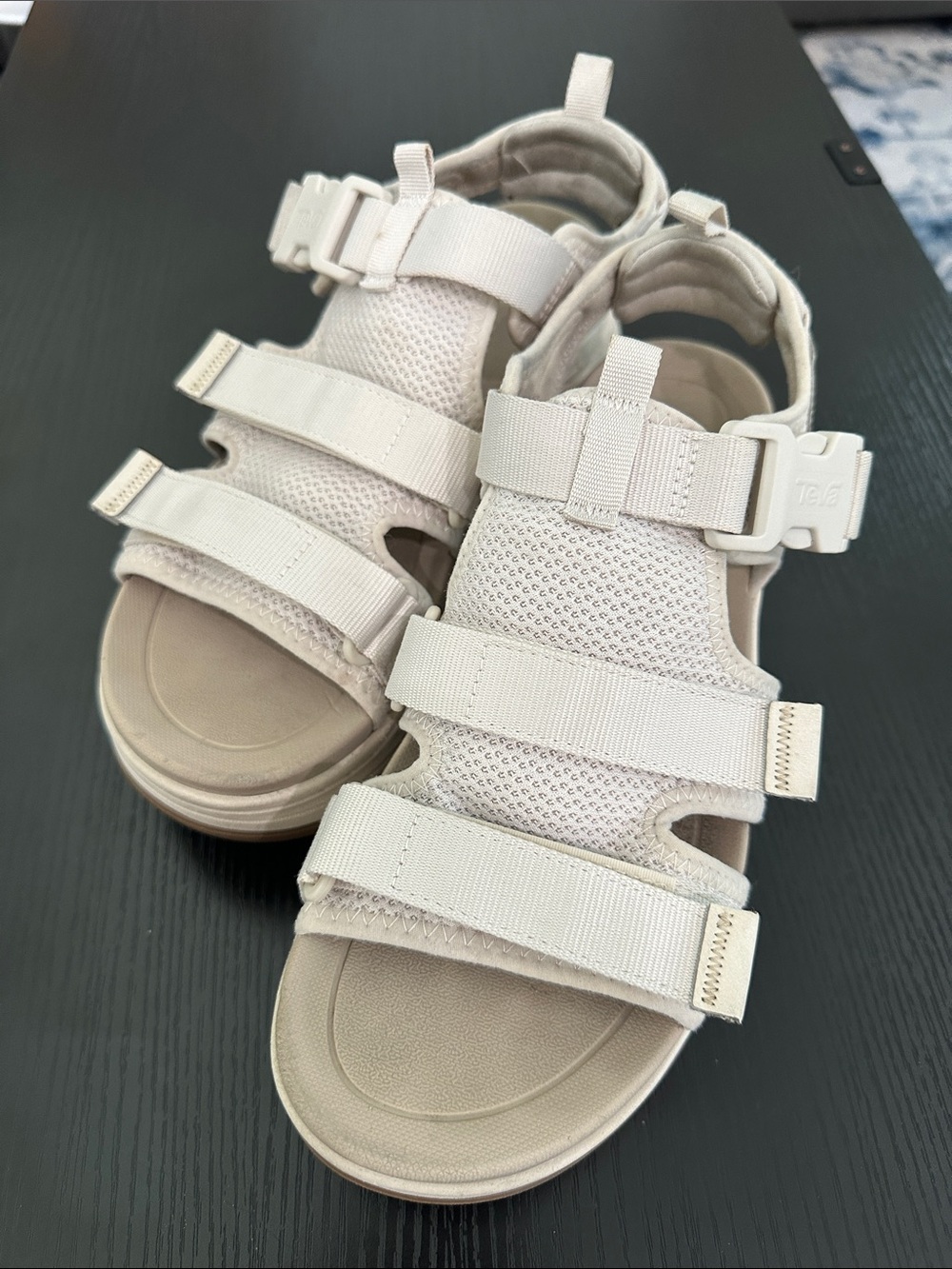 Teva Women's Beige/Tan Mesh Sport Sandals